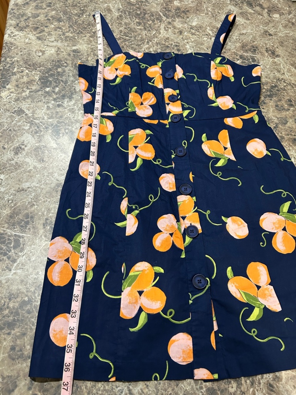 ModCloth Peach Fruit Dress NWT 14 - Picture 7 of 8